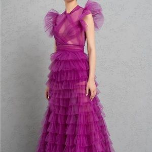 Magenta tulle gown size S